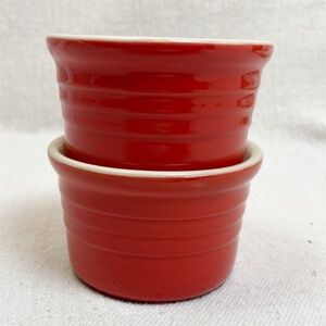 Le Creuset stackable ramekin pair red